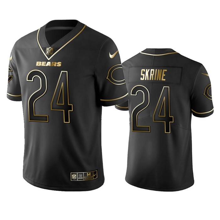 Nfl 100 Commercial Buster Skrine Chicago Bears Black Golden Edition Vapor Limited Jersey - Mens