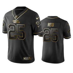 Nfl 100 Commercial Eric Reid Carolina Panthers Black Golden Edition Vapor Untouchable Limited Jersey - Mens