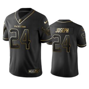 Nfl 100 Commercial Johnathan Joseph Houston Texans Black Golden Edition Vapor Untouchable Limited Jersey - Mens - Cocomos