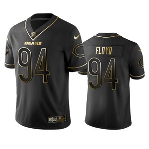 Nfl 100 Commercial Leonard Floyd Chicago Bears Black Golden Edition Vapor Untouchable Limited Jersey - Mens