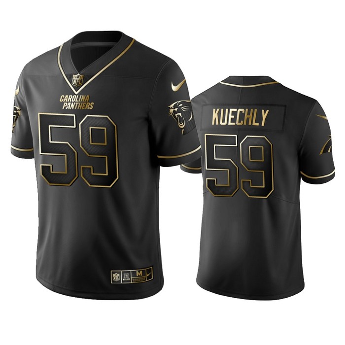 Nfl 100 Commercial Luke Kuechly Carolina Panthers Black Golden Edition Vapor Untouchable Limited Jersey - Mens - Cocomos