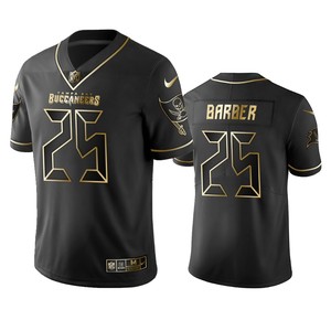 Nfl 100 Commercial Peyton Barber Tampa Bay Buccaneers Black Golden Edition Vapor Untouchable Limited Jersey - Mens