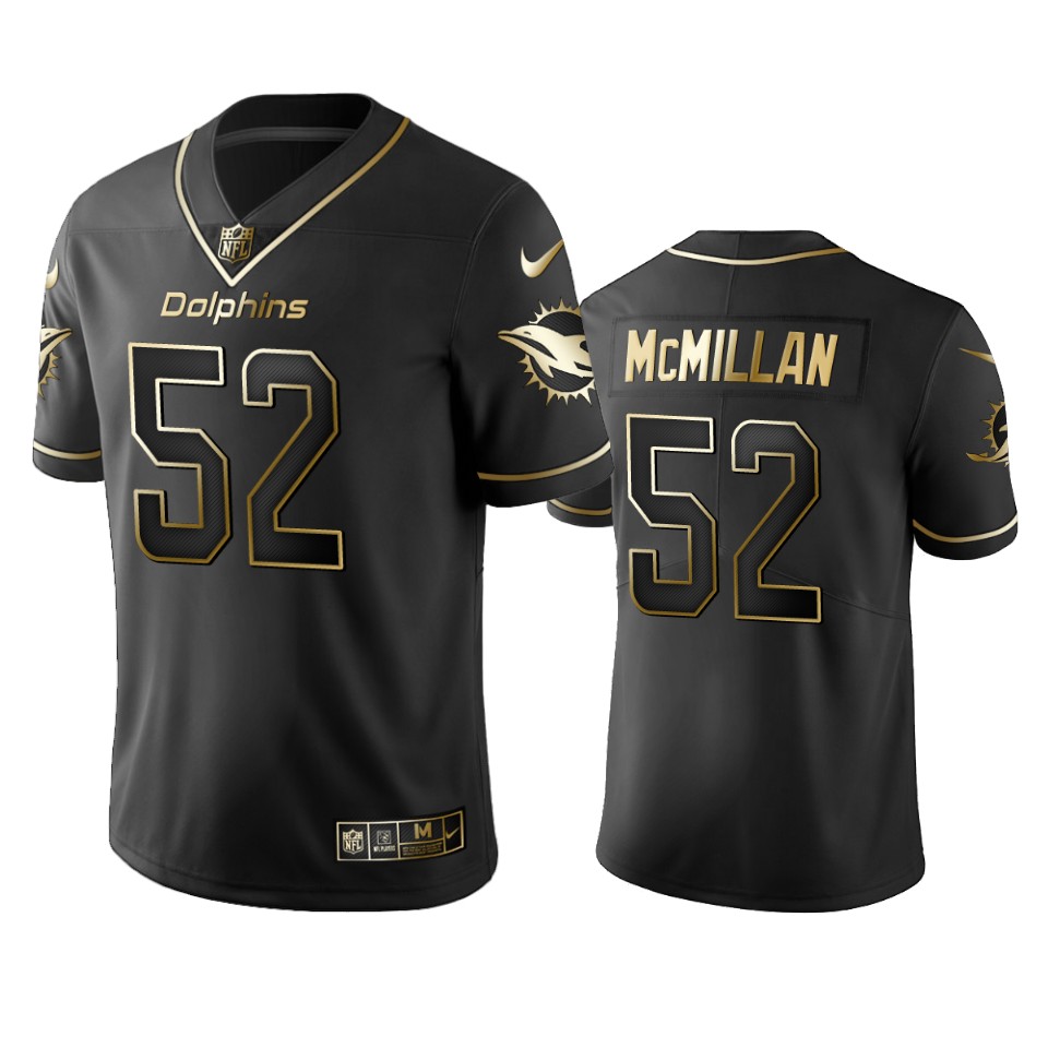 Nfl 100 Commercial Raekwon Mcmillan Miami Dolphins Black Golden Edition Vapor Untouchable Limited Jersey - Mens - Cocomos