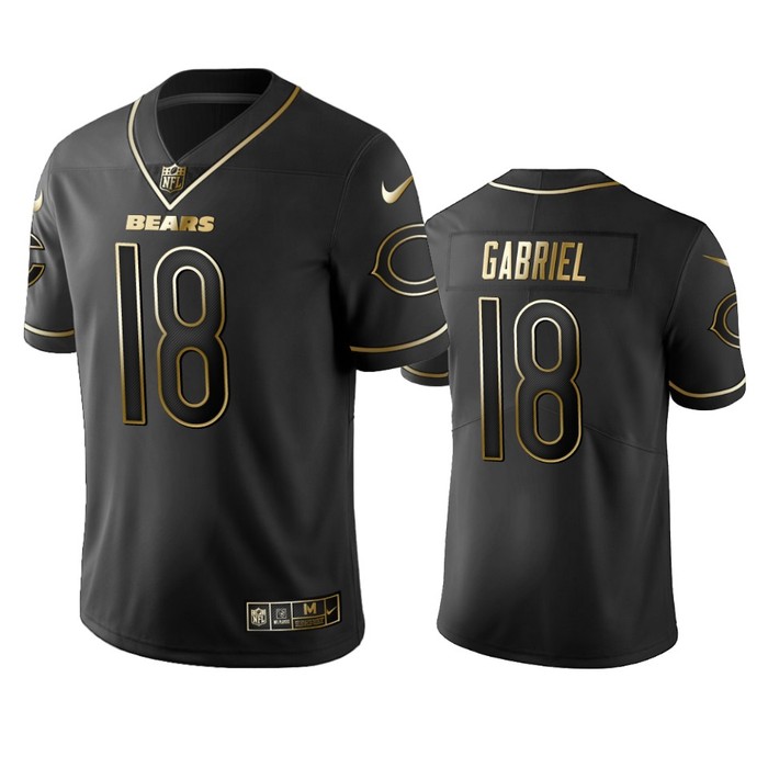 Nfl 100 Commercial Taylor Gabriel Chicago Bears Black Golden Edition Vapor Untouchable Limited Jersey - Mens