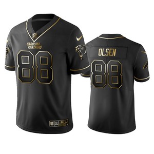 Nfl 100 Greg Olsen Carolina Panthers Black Golden Edition Vapor Untouchable Limited Jersey - Mens