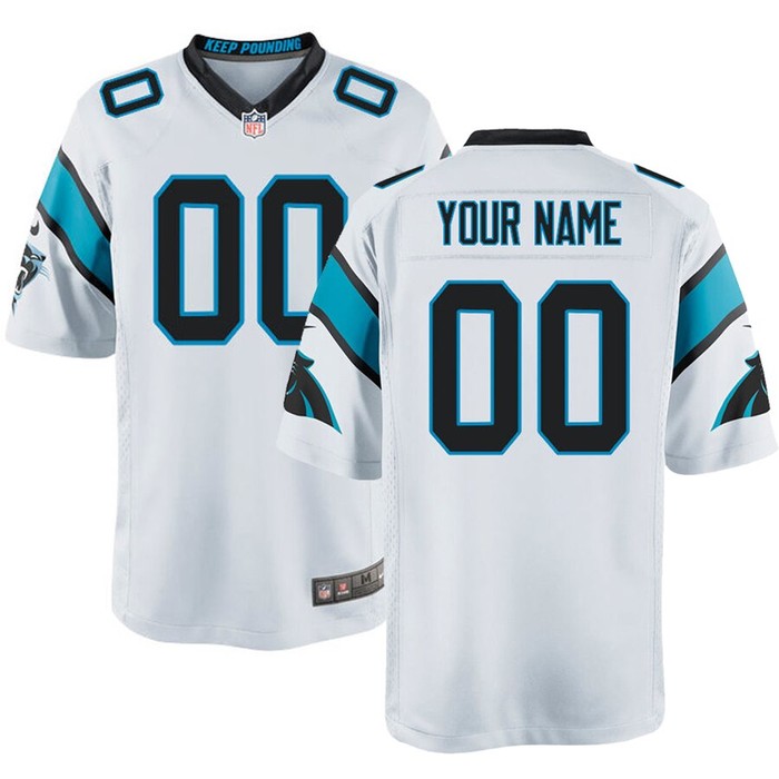 Nike Mens Carolina Panthers Customized Game White Jersey - Cocomos