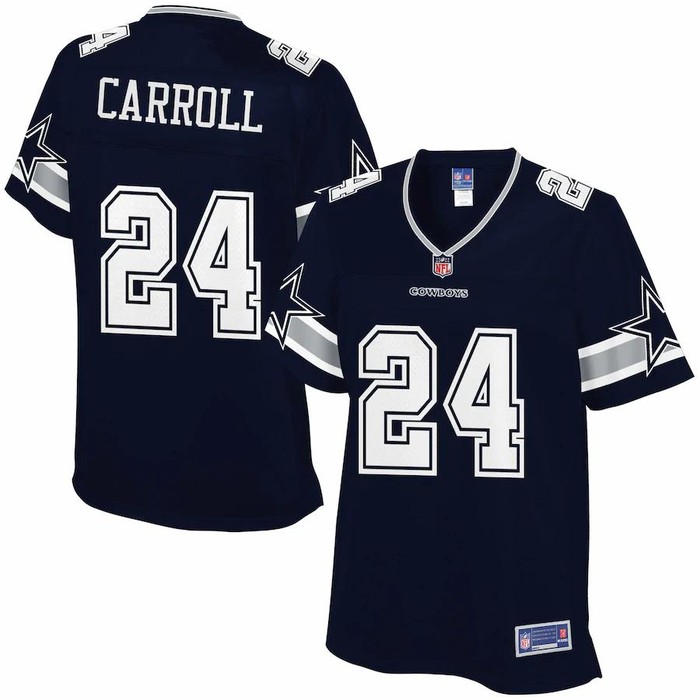 Nolan Carroll Dallas Cowboys Nfl Pro Line Womens Player Jersey - Navy