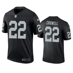 Oakland Raiders #22 Isaiah Crowell Black Legend Jersey