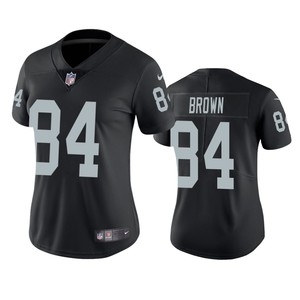 Oakland Raiders #84 Antonio Brown Black Vapor Untouchable Limited Jersey - Womens