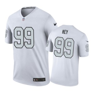 Oakland Raiders #99 Arden Key Nike Color Rush White Jersey