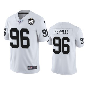 Oakland Raiders Clelin Ferrell White 60th Anniversary Vapor Limited Jersey - Cocomos