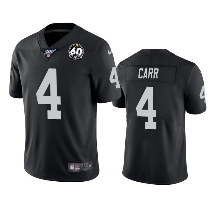 Oakland Raiders Derek Carr Black 60th Anniversary Vapor Limited Jersey