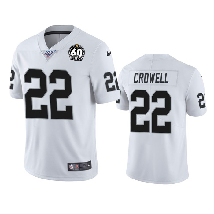 Oakland Raiders Isaiah Crowell White 60th Anniversary Vapor Limited Jersey