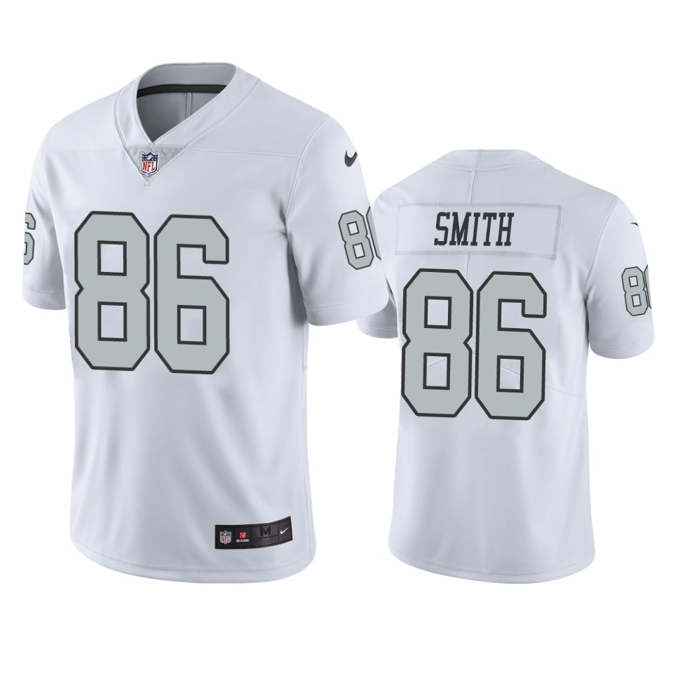 Oakland Raiders Lee Smith White Nike Color Rush Limited Jersey - Cocomos