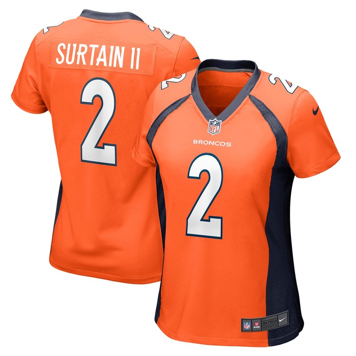 Patrick Surtain Ii Denver Broncos Womens Game Jersey - Orange Nfl