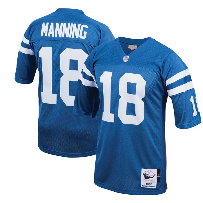 Peyton Manning Indianapolis Colts Mitchell And Ness 1998 Authentic Throwback Retired Player Jersey Royal Nfl