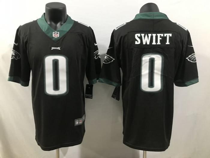 Philadelphia Eagles #0 D'andre Swift Jersey - Black - Cocomos