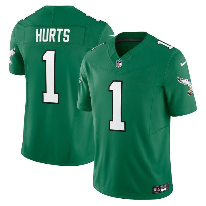 Philadelphia Eagles #1 Jalen Hurts Alternate Vapor Fuse Limited Jersey - Kelly Green - Cocomos