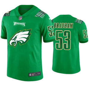 Philadelphia Eagles #53 Nigel Bradham Jersey St. Patricks Day Kelly Green Lucky - Men - Cocomos