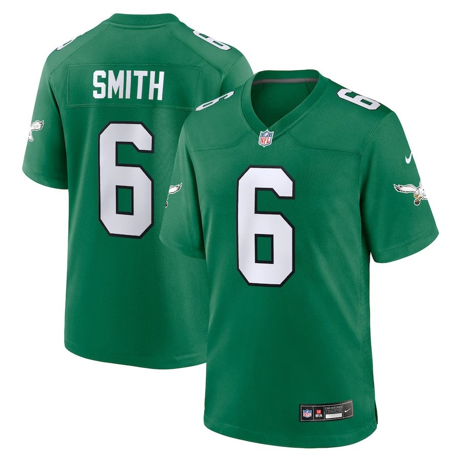 Philadelphia Eagles #6 Devonta Smith Alternate Game Player Jersey - Kelly Green - Cocomos