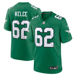 Philadelphia Eagles #62 Jason Kelce Alternate Game Player Jersey - Kelly Green - Cocomos