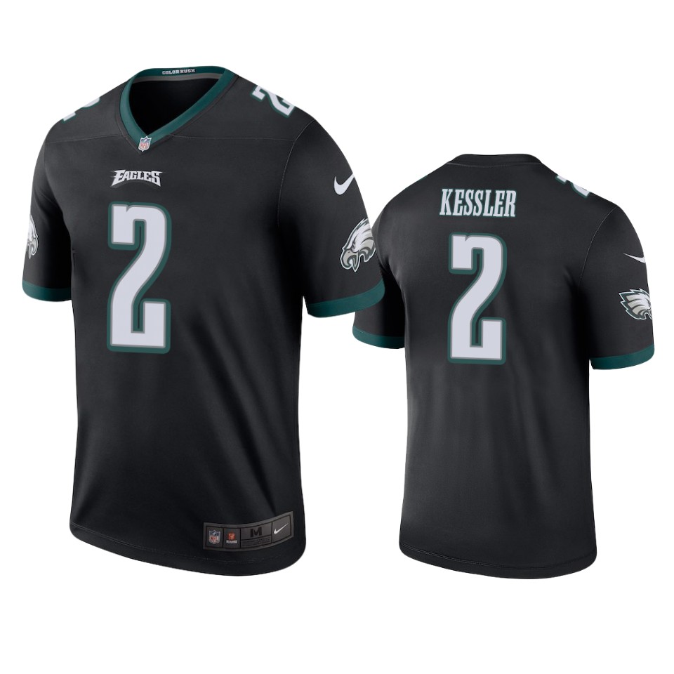 Philadelphia Eagles Cody Kessler Black Color Rush Legend Jersey - Cocomos