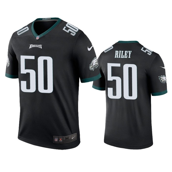 Philadelphia Eagles Duke Riley Black Color Rush Legend Jersey