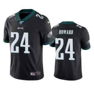 Philadelphia Eagles Jordan Howard Black 100th Season Vapor Limited Jersey - Cocomos