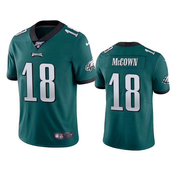 Philadelphia Eagles Josh Mccown Midnight Green 100th Season Vapor Limited Jersey - Cocomos