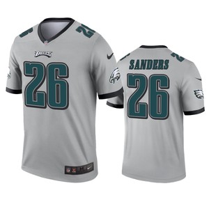 Philadelphia Eagles Miles Sanders Silver Inverted Legend Jersey