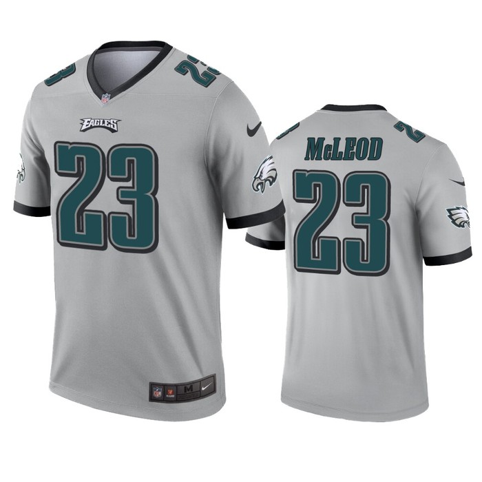 Philadelphia Eagles Rodney Mcleod Silver Inverted Legend Jersey