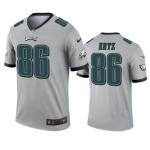 Philadelphia Eagles Zach Ertz Silver Inverted Legend Jersey - Cocomos