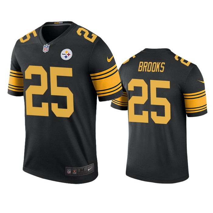 Pittsburgh Steelers Antoine Brooks Black Color Rush Legend Jersey