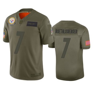 Pittsburgh Steelers Ben Roethlisberger Camo 2019 Salute To Service Limited Jersey - Cocomos