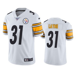 Pittsburgh Steelers Justin Layne White 100th Season Vapor Limited Jersey