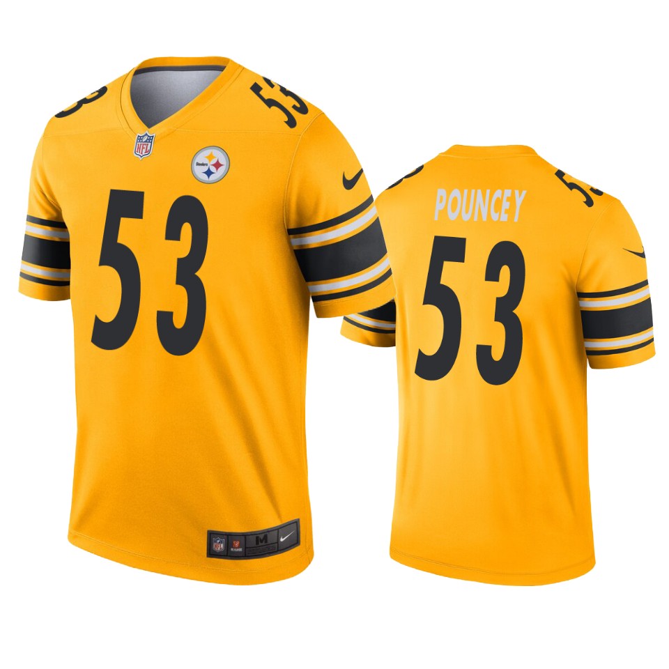 Pittsburgh Steelers Maurkice Pouncey Gold Inverted Legend Jersey - Cocomos