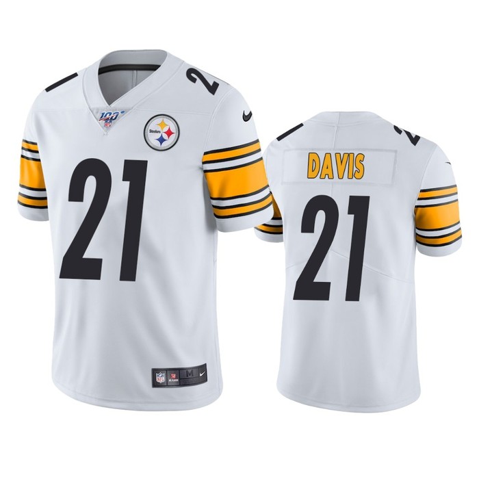 Pittsburgh Steelers Sean Davis White 100th Season Vapor Limited Jersey - Cocomos