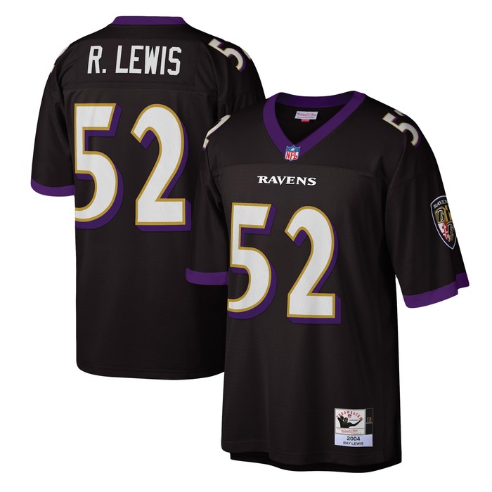 Ray Lewis Baltimore Ravens Mitchell & Ness 2004 Authentic Throwback Retired Player Jersey - Black Nfl - Cocomos