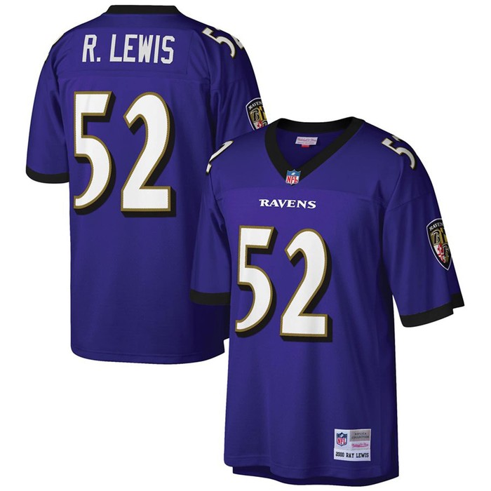 Ray Lewis Baltimore Ravens Mitchell & Ness Big & Tall 2000 Retired Player Replica Jersey - Purple Nfl