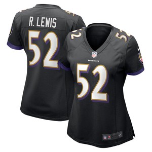 Ray Lewis Baltimore Ravens Womens Retired Player Jersey Black Nfl