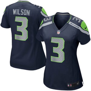 Russell Wilson Seattle Seahawks Nike Girls Youth Replica Game Jersey - College Navy