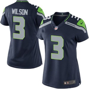 Russell Wilson Seattle Seahawks Womens Game Player Jersey College Navy Nfl