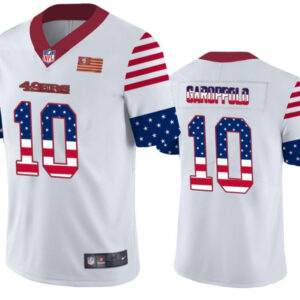 San Francisco 49ers 10 White Throwback Flag Jersey - Cocomos