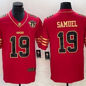 San Francisco 49ers #19 Deebo Samuel Jersey - Red - Cocomos