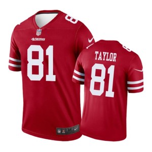 San Francisco 49ers #81 Trent Taylor Nike Color Rush Scarlet Jersey