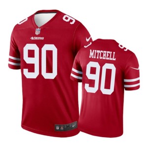 San Francisco 49ers #90 Earl Mitchell Nike Color Rush Scarlet Jersey