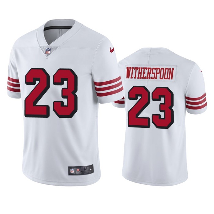 San Francisco 49ers Ahkello Witherspoon White Nike Color Rush Limited Jersey