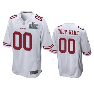 San Francisco 49ers Custom White Super Bowl Liv Game Jersey - Cocomos