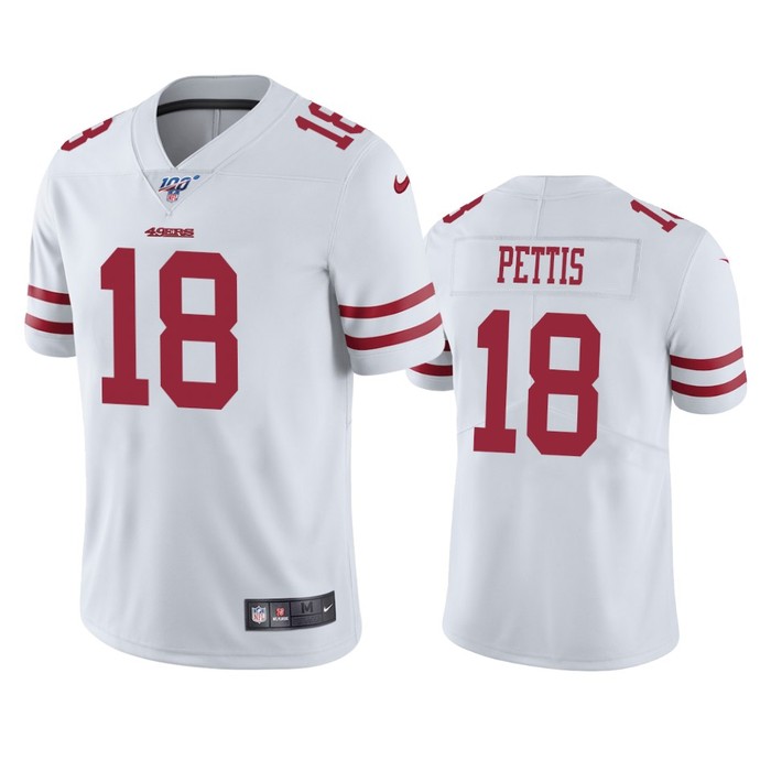 San Francisco 49ers Dante Pettis White 100th Season Vapor Limited Jersey