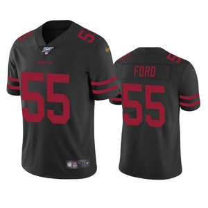 San Francisco 49ers Dee Ford Black 100th Season Vapor Limited Jersey - Cocomos